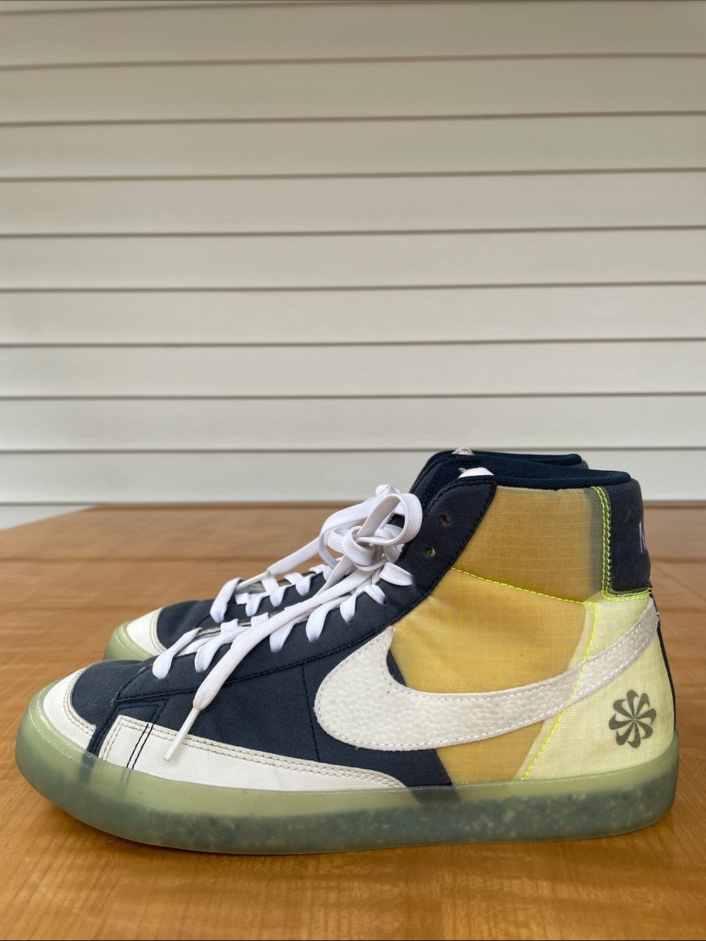 Nike Blazer Mid '77 'move To Zero Mens High Top Sneakers Size 8 Navy White